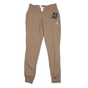 ONeill Womens Jogger Pants Taupe Brown XS Fleece Lined Drawstring Sweatpants NEW